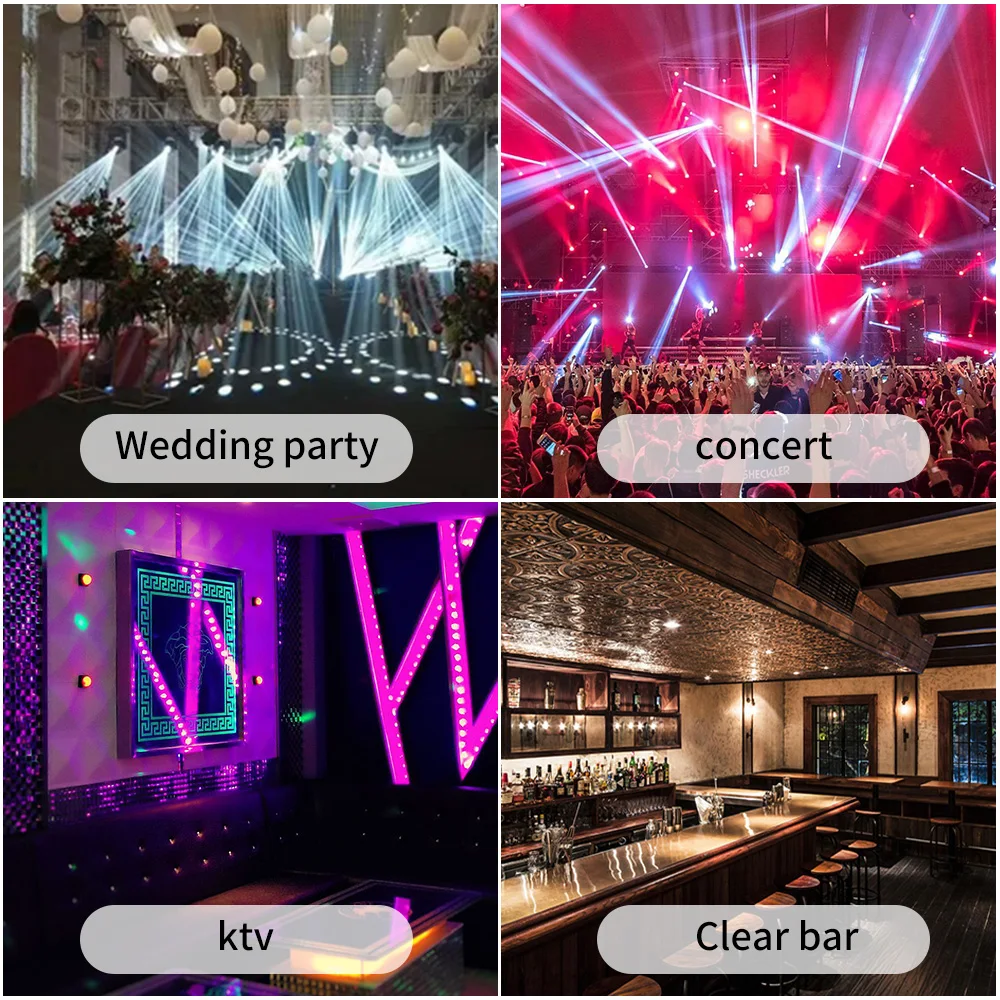 LED 6 Head Moving Head Laser Light DMX512 Strobe RGBW Beam 120W Disco Wedding Party Audience Professional DJ Stage Lighting