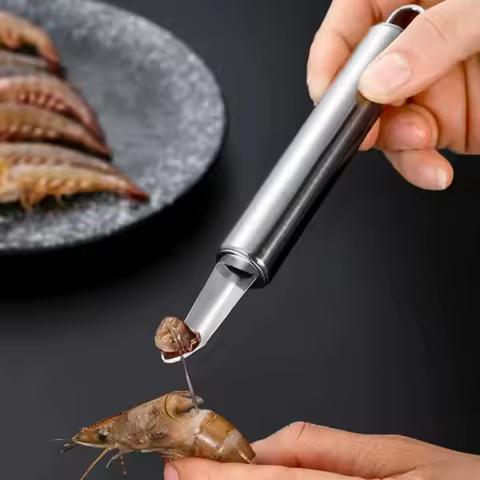 Multifunctional Stainless Steel Shrimp Peeler Manual Seafood Tool with Jujube Corer Lobster Sheller - Kitchen Gadget for Easy Co