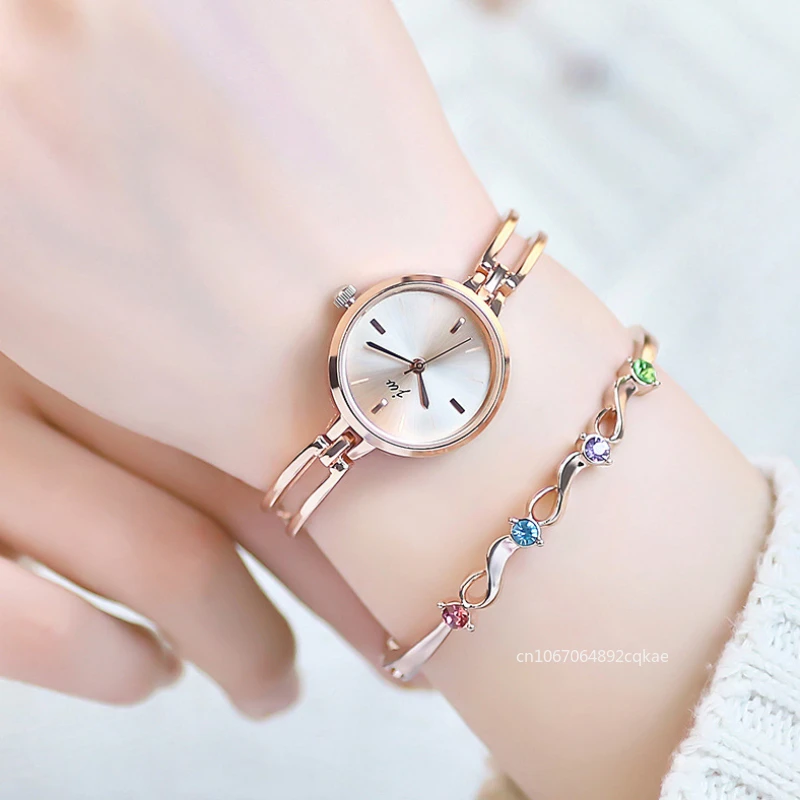 Fashion Small Dial Rose Gold Women Watches Luxury Alloy Strap Ladies Bracelet Watch Gift Relogio Feminino Quartz Watch for Women