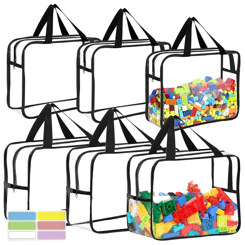 Transparente PVC-Aufbewahrungstasche für Spielzeug, Aufbewahrungstasche für Strandpuzzle, wasserdichte Reise-Aufbewahrungstasche mit Reißverschluss, Wasch- und Spülbeutel