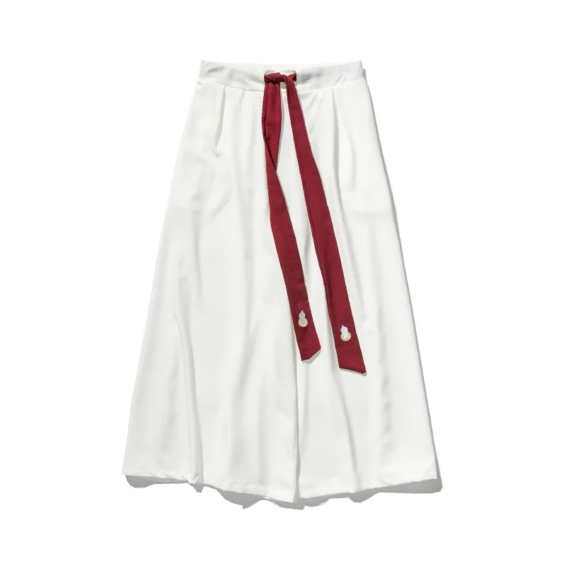 

Summer Large Size Chinese Style Straight Loose Wide Leg Pants Men's Hanfu Teen Pants