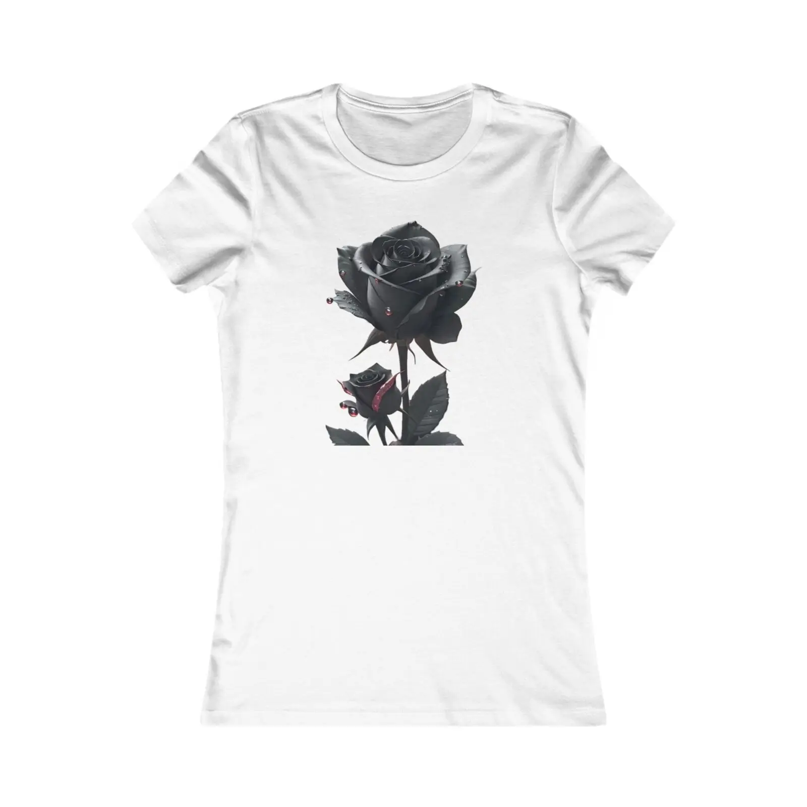 Midnight Elegy Sexy Women's Cotton Funny T Shirt Slim Fit