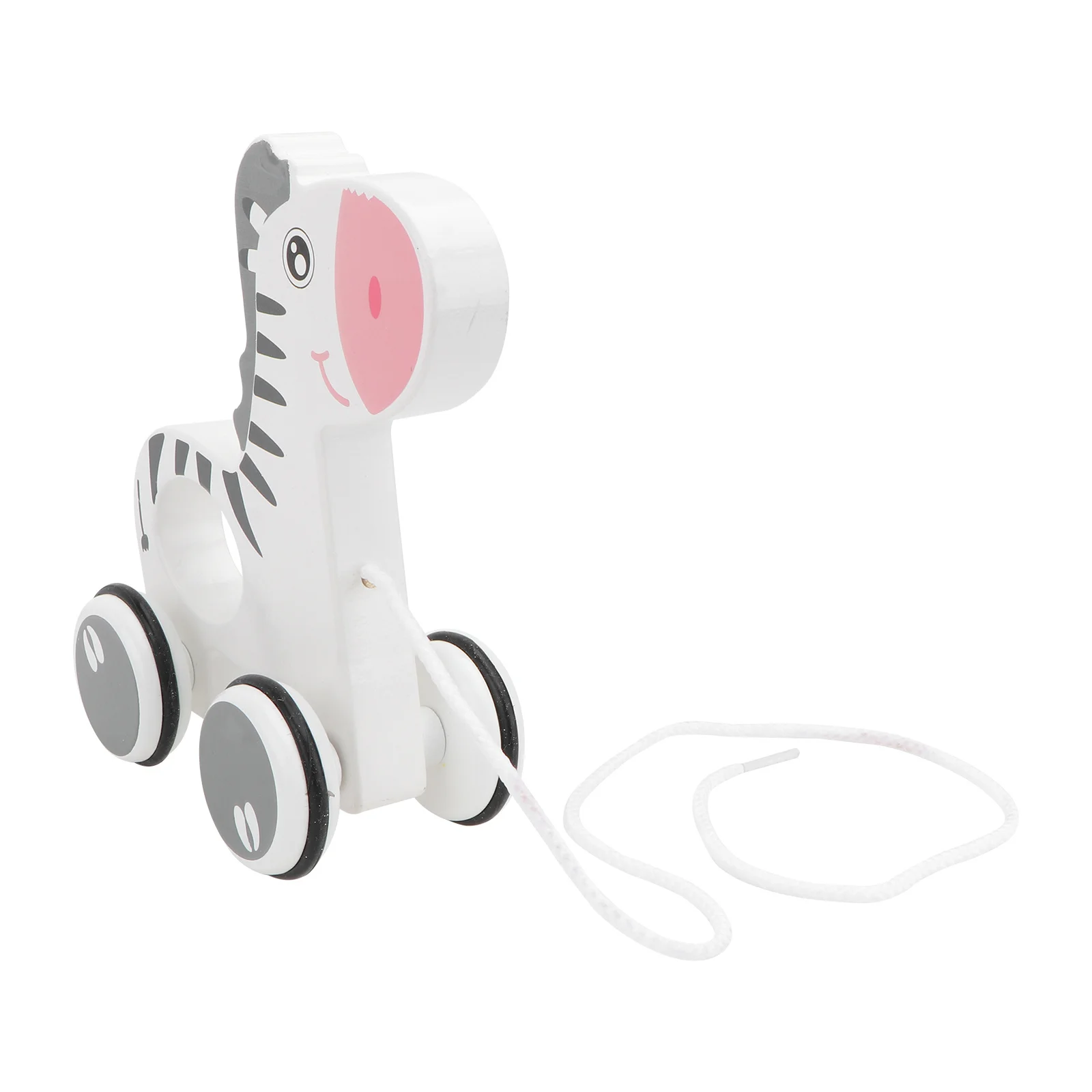 1pc dier trekken auto houten voor peuters gladde afwerking lopen leren slepen kinderen cadeau trekken educatief speelgoed