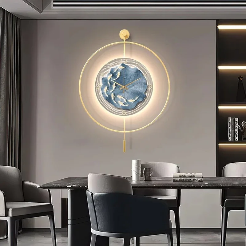 

Minimalist Nordic Wall Clocks Round Fashion Restaurant Creative Wall Watch Big Size Art Mural Relogio De Parede Home Decoration