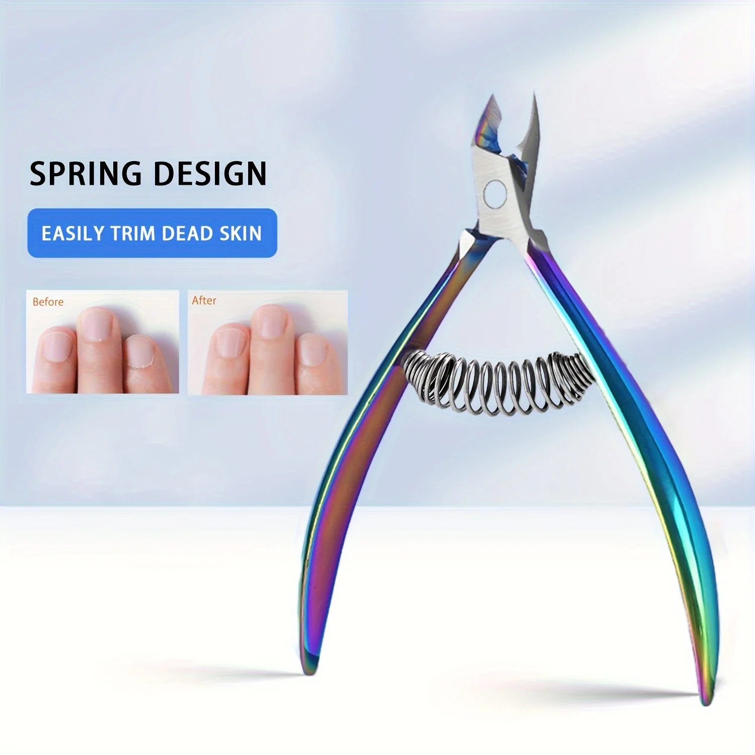 

Manicure Cuticle Nippers Spring Professional Cuticle Cutter Trimmer Pedicure Pliers Cuticle Scissors