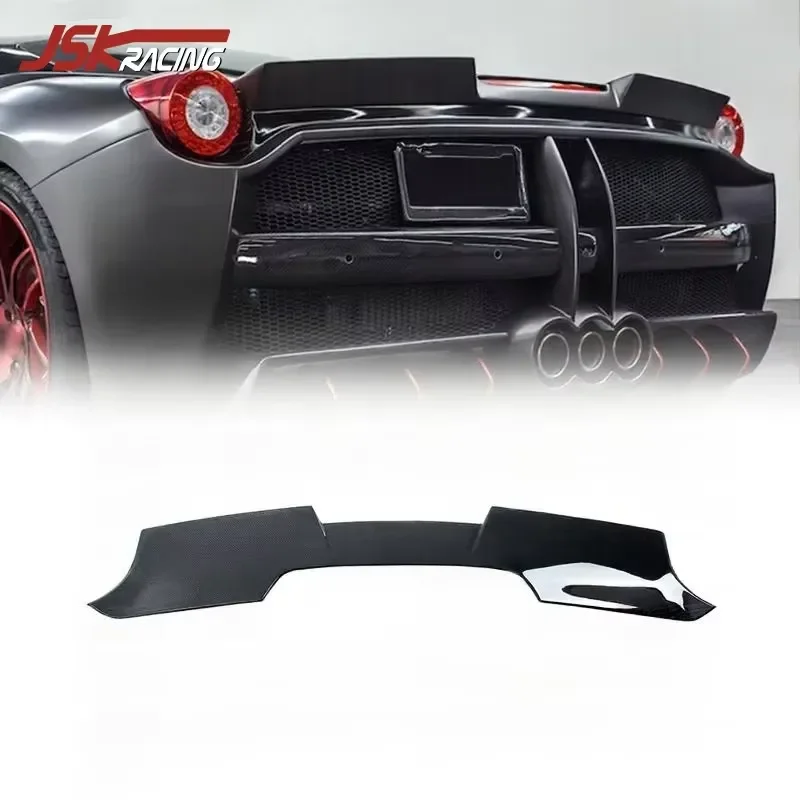 Misha D Style Carbon Fiber Rear Spoiler Rear Wing Trunk Spoiler for Ferrar 458 Italia and Spider and Speciale