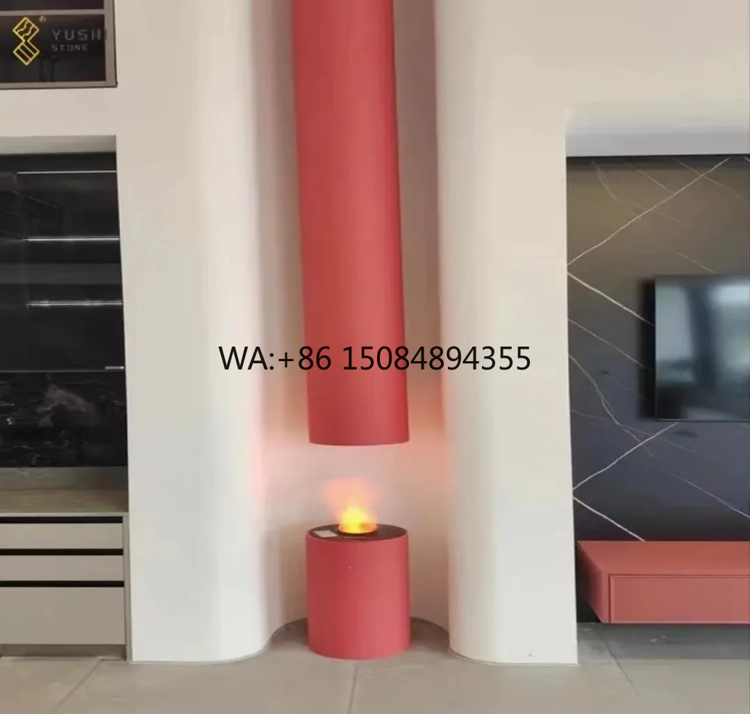 High - End Custom Cylindrical/suspended Fireplaces. Indoor Alcohol - Heated, Artistic, Designed for Villas