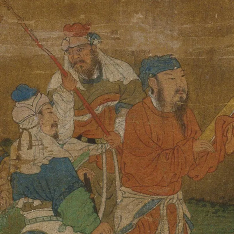 The Four Haos Painting of Shangshan in the Yuan and Yuan Dynasties Reproduction of Ancient Chinese Classic Art Museum