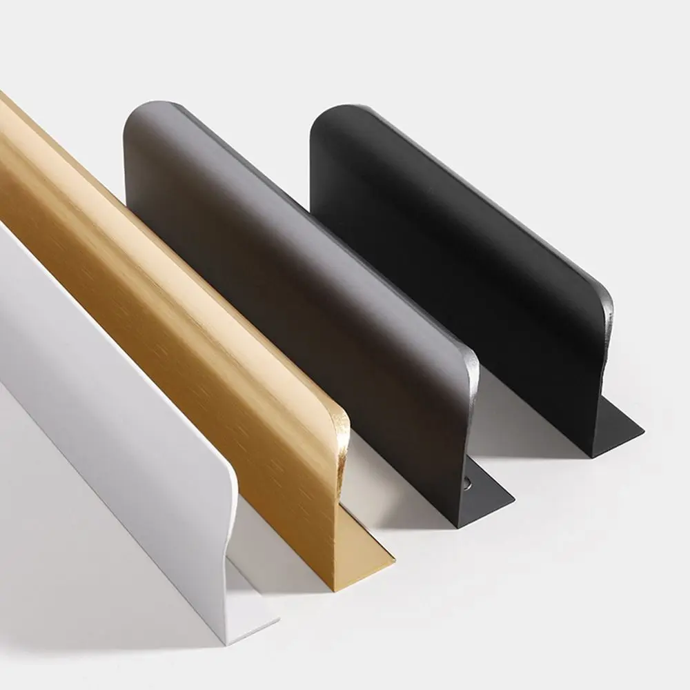 Replacement Kitchen Edge Finger Pull Aluminum Hardware Drawer Pulls Concealed Hidden Bar Pulls