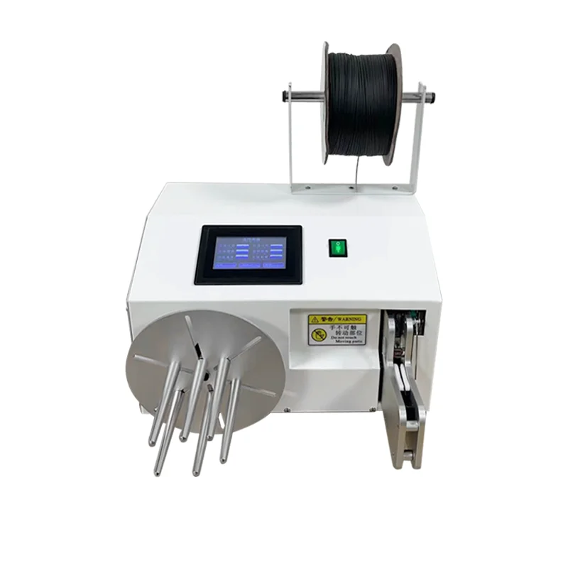 BORX Automatic Wired Tying Machine Touch Screen Semi-automatic Cable Wire Binding Machine With Free Stretch Film Dispenser