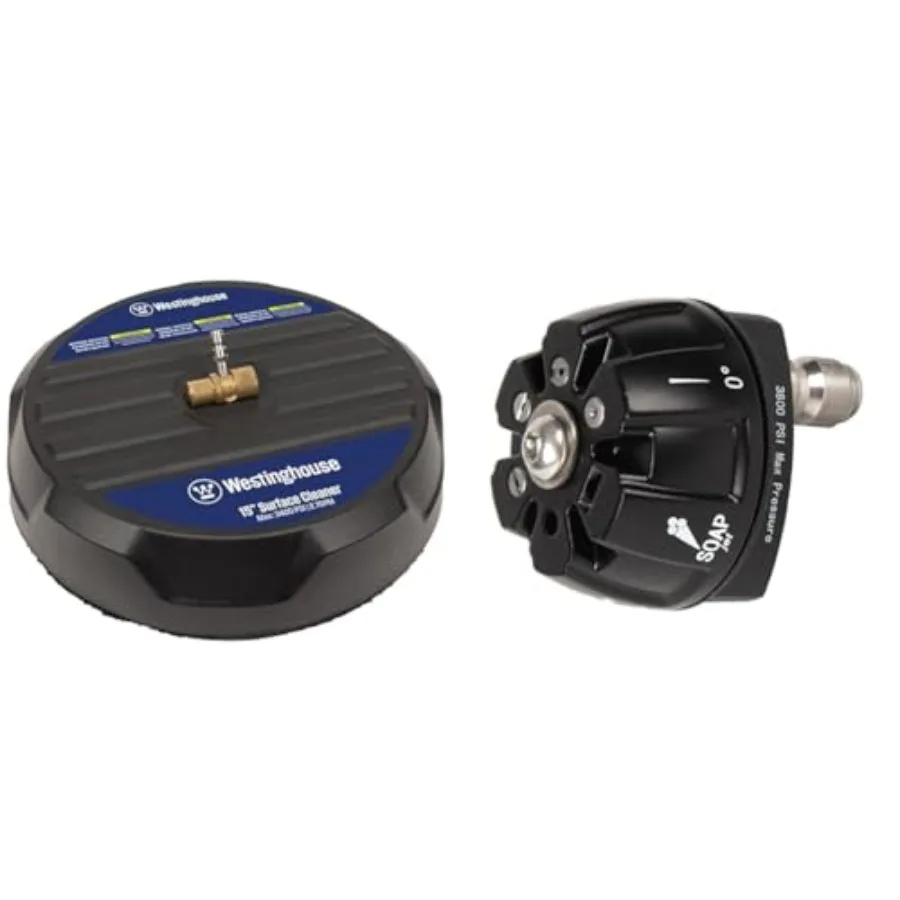 

Universal 15 Pressure Washer Surface Cleaner Attachment and Pressure Washer 6-in-1 Nozzle Attachment - 3600 Max PS