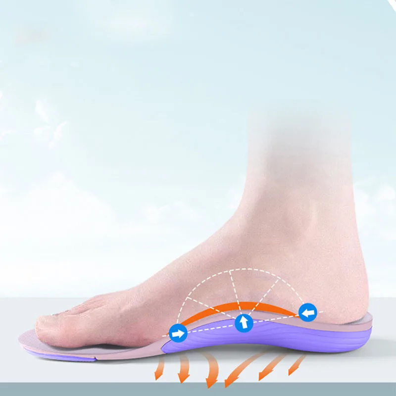 1 คู่ Plantar Fasciitis เท้าแบน Pads Shock Absorption รองเท้า Arch Support Orthopedic Insole สําหรับฟุตกีฬารองเท้า Insoles