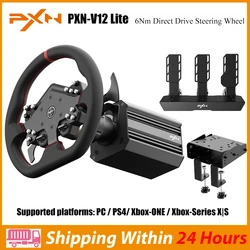 PXN V12 Lite 6Nm Real Direct Drive Force Feedback Gaming Steering Racing Wheel Simulator para PC Windows 7/8/10/11/PS4/Xbox One