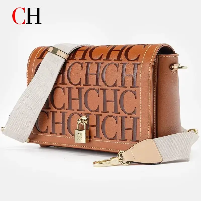 

CH модный дизайн, модель, металлические аксессуары, женская сумка на плечо с пряжкой, роскошный бренд, 2024, модная однотонная сумка на голову с принтом