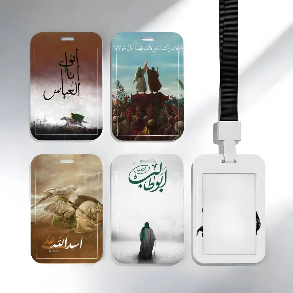 

1 шт. Защитный чехол для ID-карт (пропусков) Имама Хусейна, Шиитского Имама Али, школьных карт, карт доступа, проездных и карт питания, с функцией легкого вставления