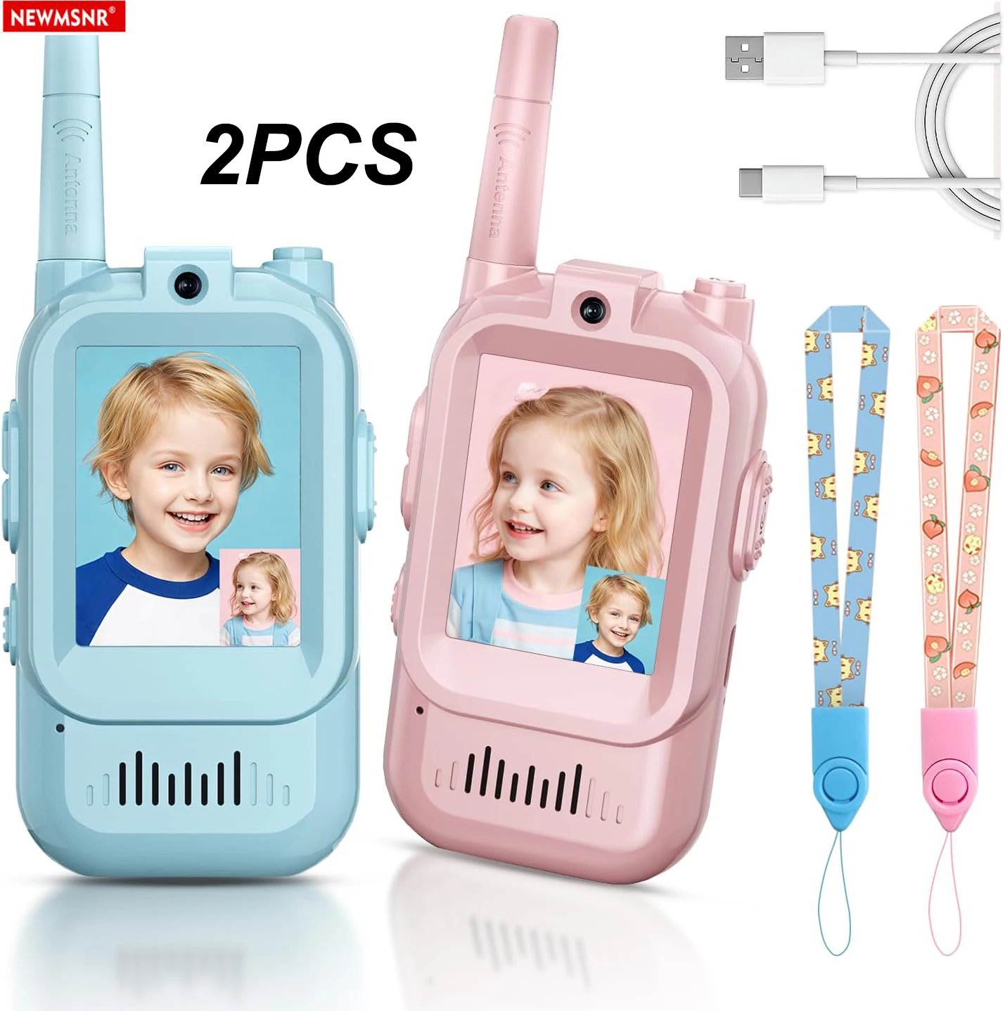 Nouveau 2 pièces Airiton enfants vidéo talkie-walkie longue portée pas de connexion Internet avec caméra jouets pour cadeaux de noël en plein air pour enfant