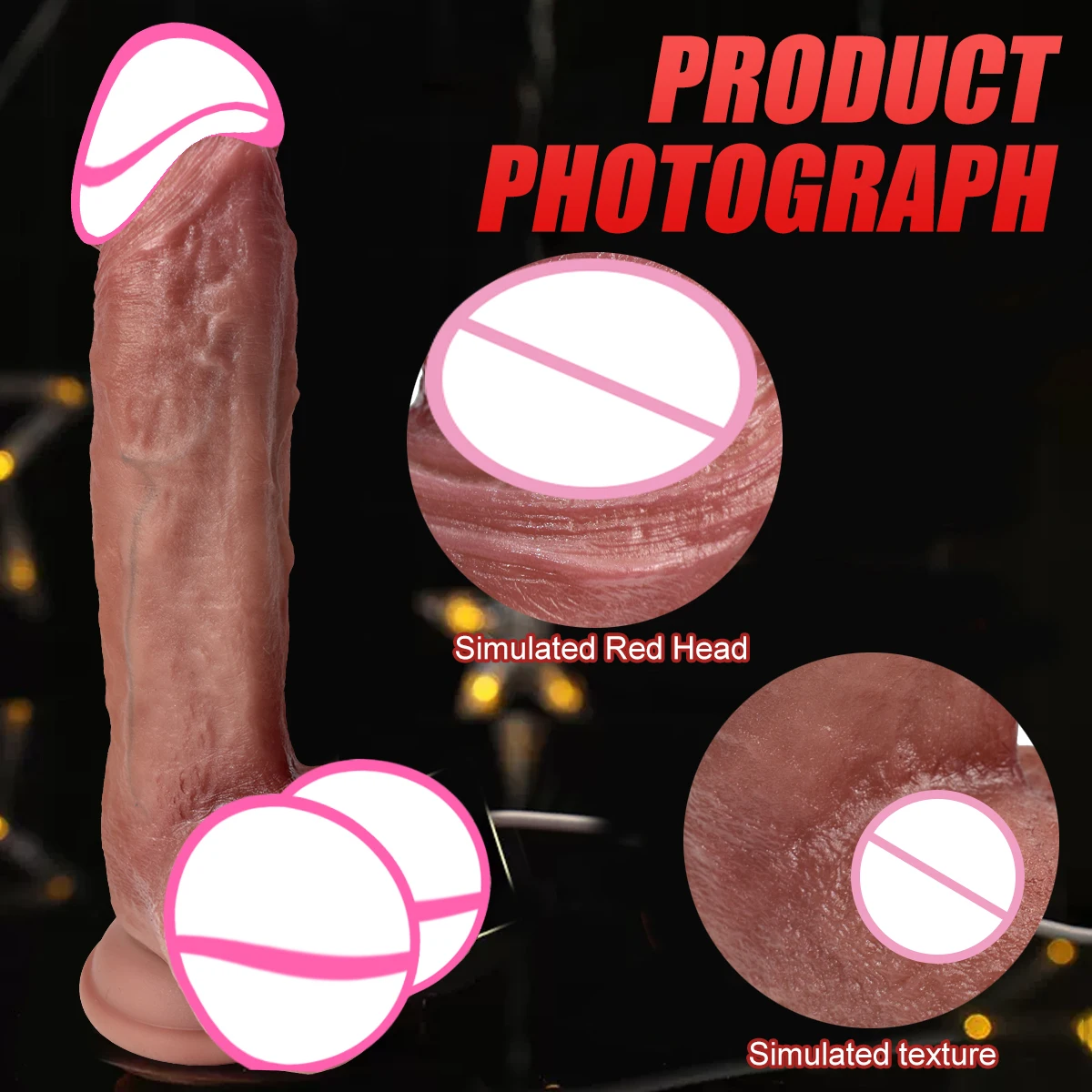 Dildo, gesimuleerde penis, producten voor volwassenen, vrouwelijke erotische producten, vrouwelijk masturbatieapparaat, orgasmeartefact, insteekbaar