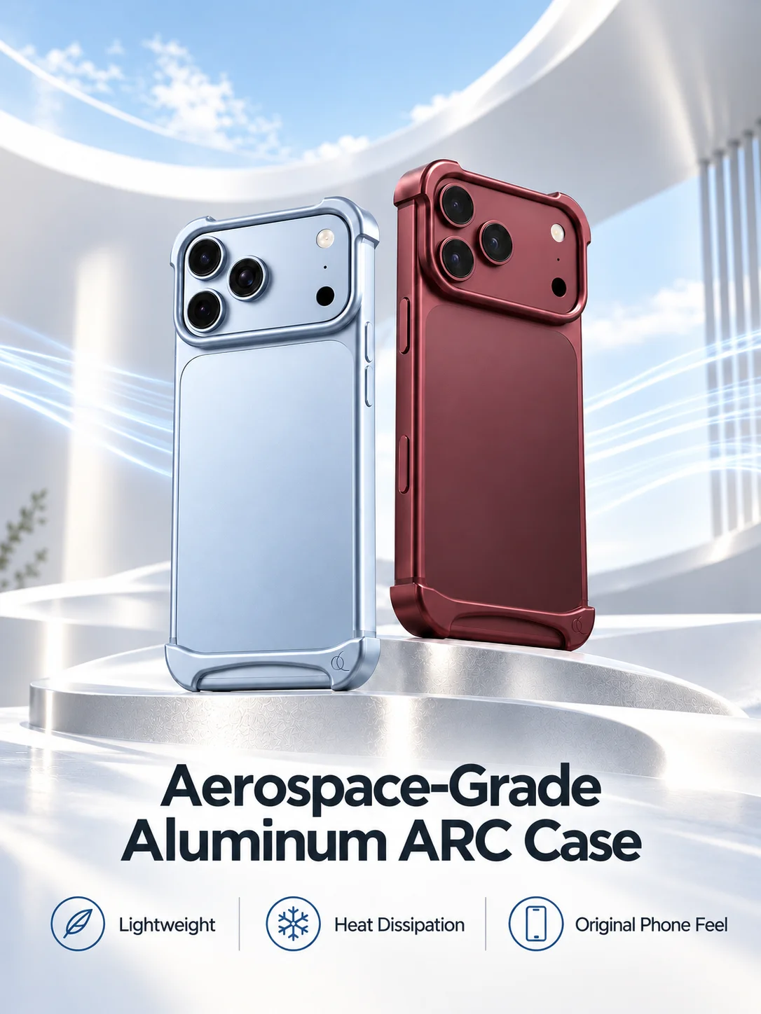 Do iPhone 18 17 Pro Max: aluminiowe, metalowe etui z zakrzywionymi krawędziami, wykonane z gumy SEBS, dwuwarstwowe, bezramkowe, chroniące telefon. Do iPhone 18 17 Pro. — 2