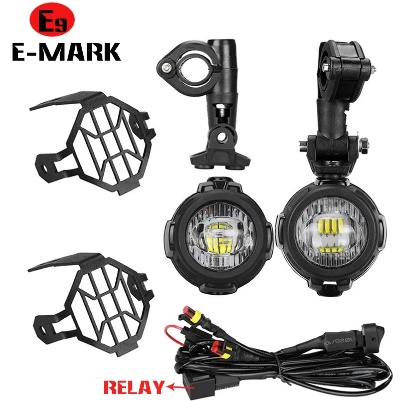 Motorcycle Universal Led Spotlight Lamp 4000Lm Fog Light 12V Headlights Fog Light Assembly 40W Motorcycle Headlight