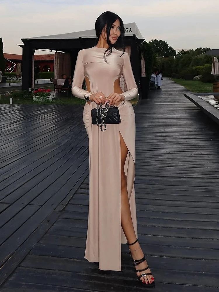 Nibber セクシーな不規則な裾 2 点セット女性フルスリーブバックレストップス + スカートシックでエレガントなスリムクラシック高ストレッチクラブ衣装