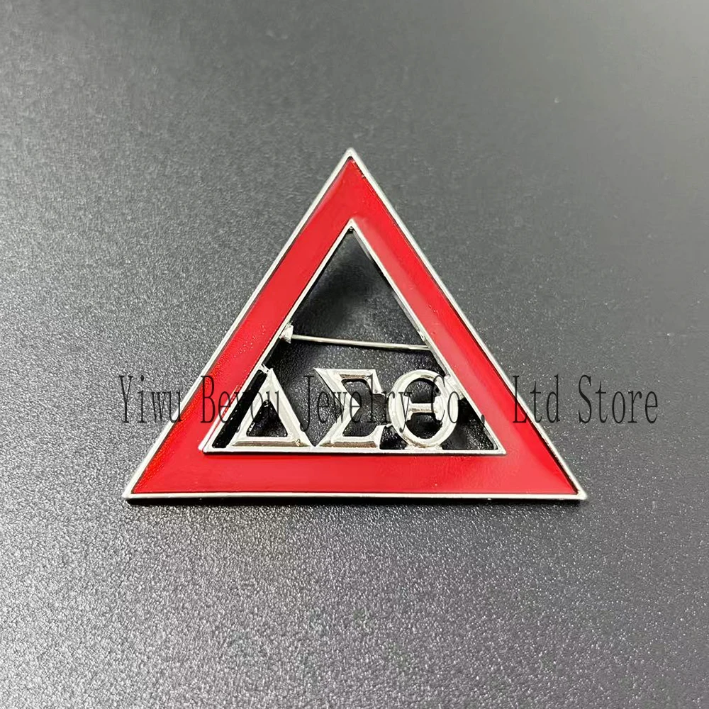 Red Pyramid Delta Brooch