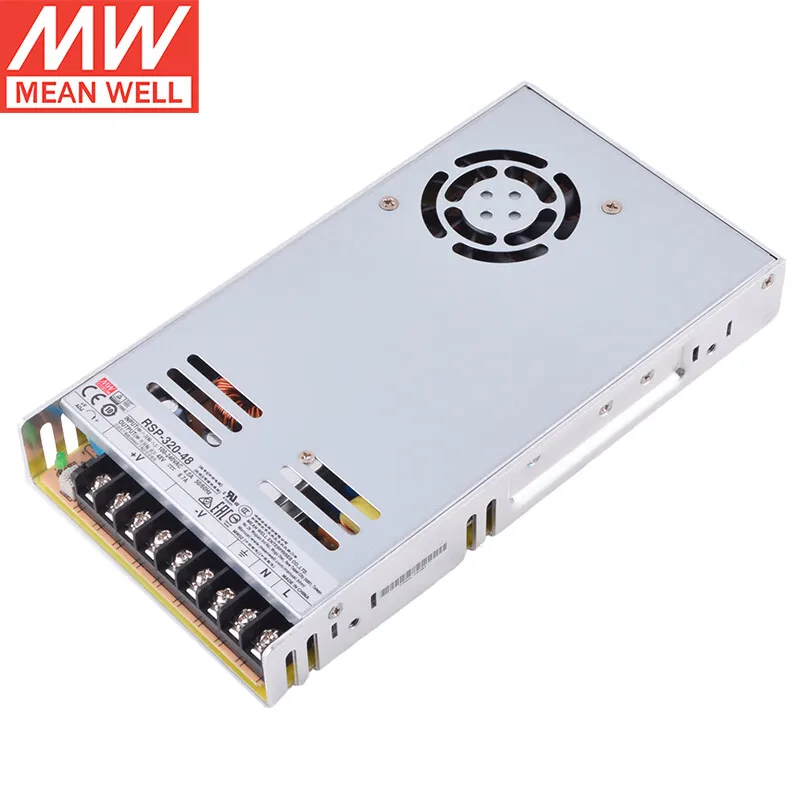 

MEAN WELL RSP-320-24 Power Supply AC To DC 5V 12V 15V 24V 36V 48V Single Output Switching Power Supply Unit with PFC Function