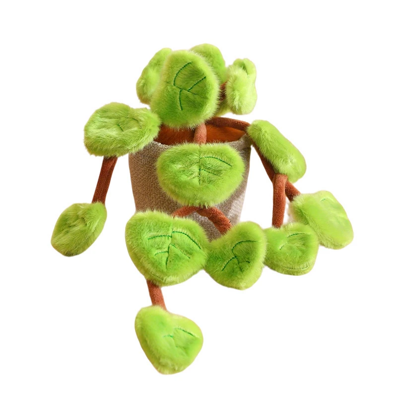 18 cm große, künstliche Pothos-Plüschpflanze im Topf, Stofftier für Heimdekoration und als Geschenk