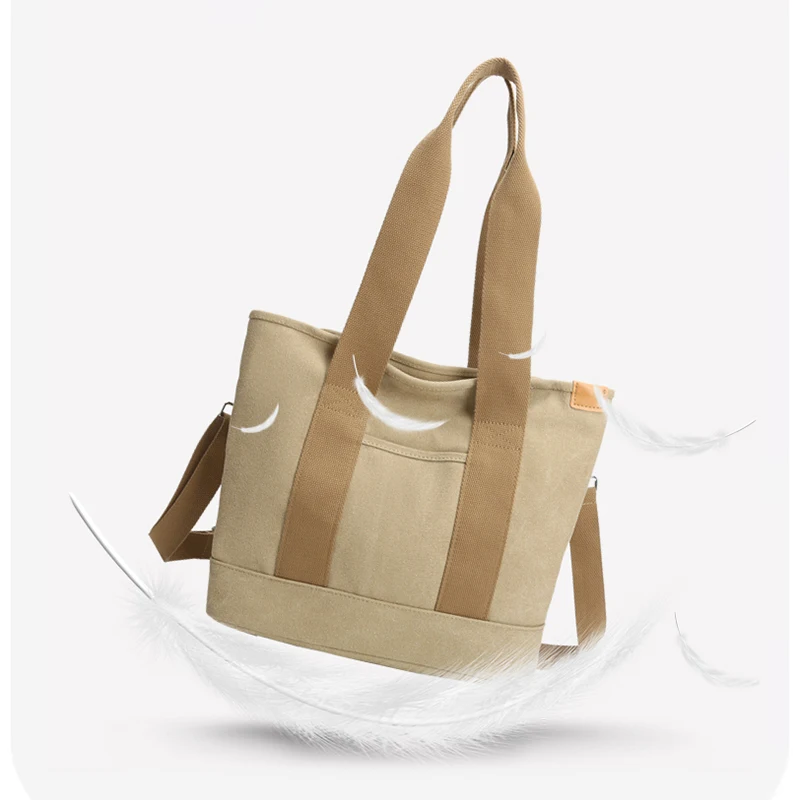 

Холщовая сумка-тоут Tiptoegirls, женская сумка через плечо большой вместимости со съемным ремнем, сумка с несколькими карманами для ежедневной работы