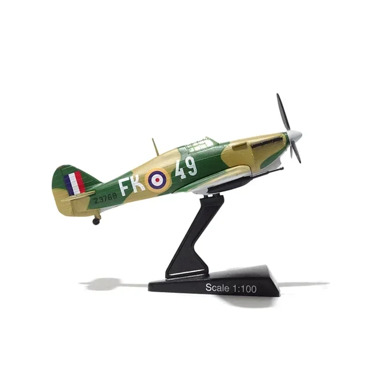 2024 New Hot Sale 1/100 Scale UK Hurricane MKII Airplane Fighter Model Toy Adult Children Toys for Display Show Collections