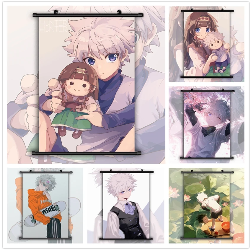 WTQ Hunter X Hunter Alluka Killua Zoldyck Canvas Painting Anime Poster Wall Decor Wall Art Picture Decor for Living Room Decor