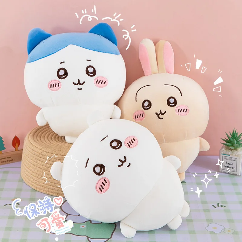 Boneca Usachi Chiikawa de 20-35cm, brinquedo de pelúcia kawaii, almofada periférica, travesseiro para crianças dormirem na cama, boneca reconfortante, presente de aniversário.