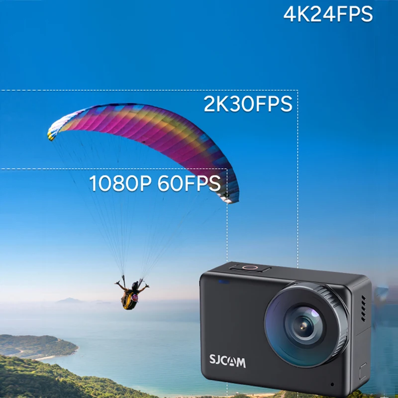 SJCAM SJ10X كاميرا الحركة المقاومة للماء المضادة للاهتزاز 4K شاشة تعمل باللمس وضع تحت الماء كاميرا فيديو رياضية خارجية متعددة الوظائف