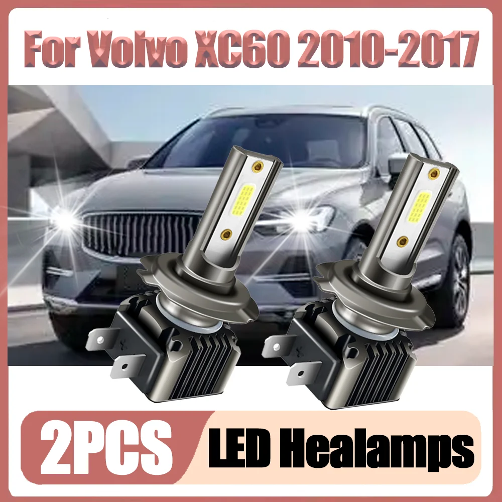 2PCS 20000LM Canbus No error LED Fog Lights 6000K White 90W H7 LED Headlight Super Bright CSP Chips 12V For Volvo XC60 2010-2017