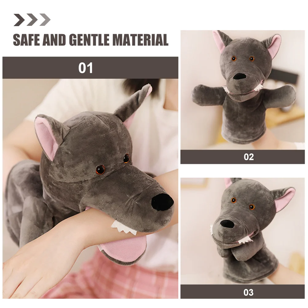 Wolf Animal Hand Puppet Full Body Puppets Dolls Cartoon Toy Emulated Creative Toys