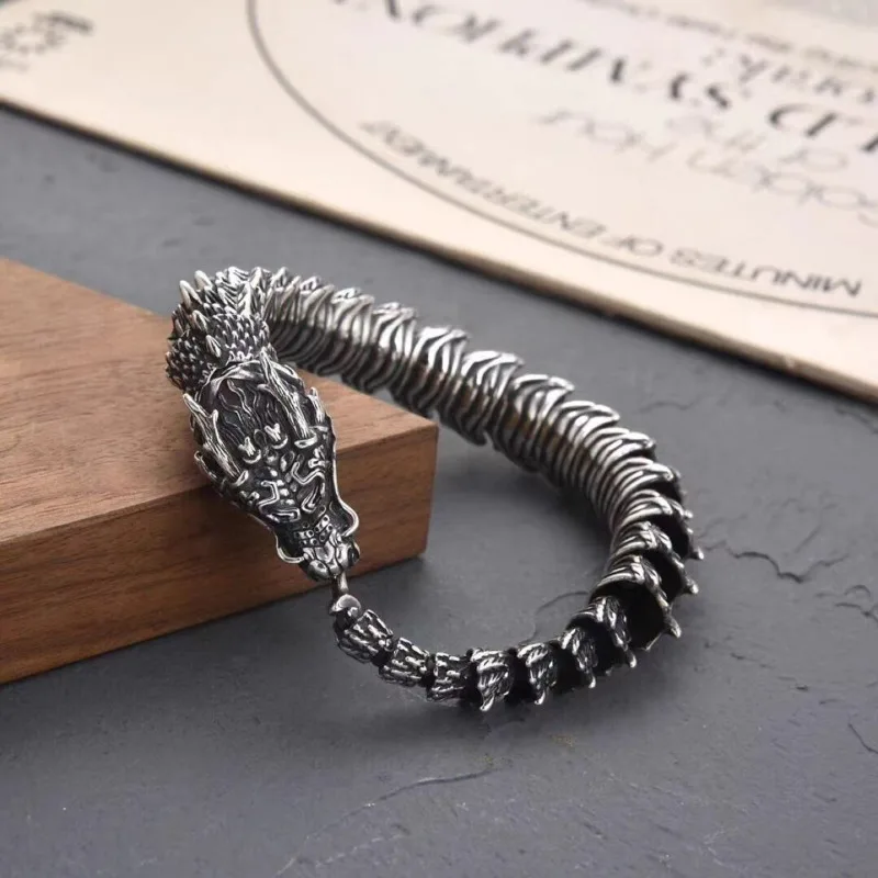 Unisex Domineering Keel Chain Bracelet, Retro Distressed Finish Bold Personality Street Style Wrist Statement Jewelry