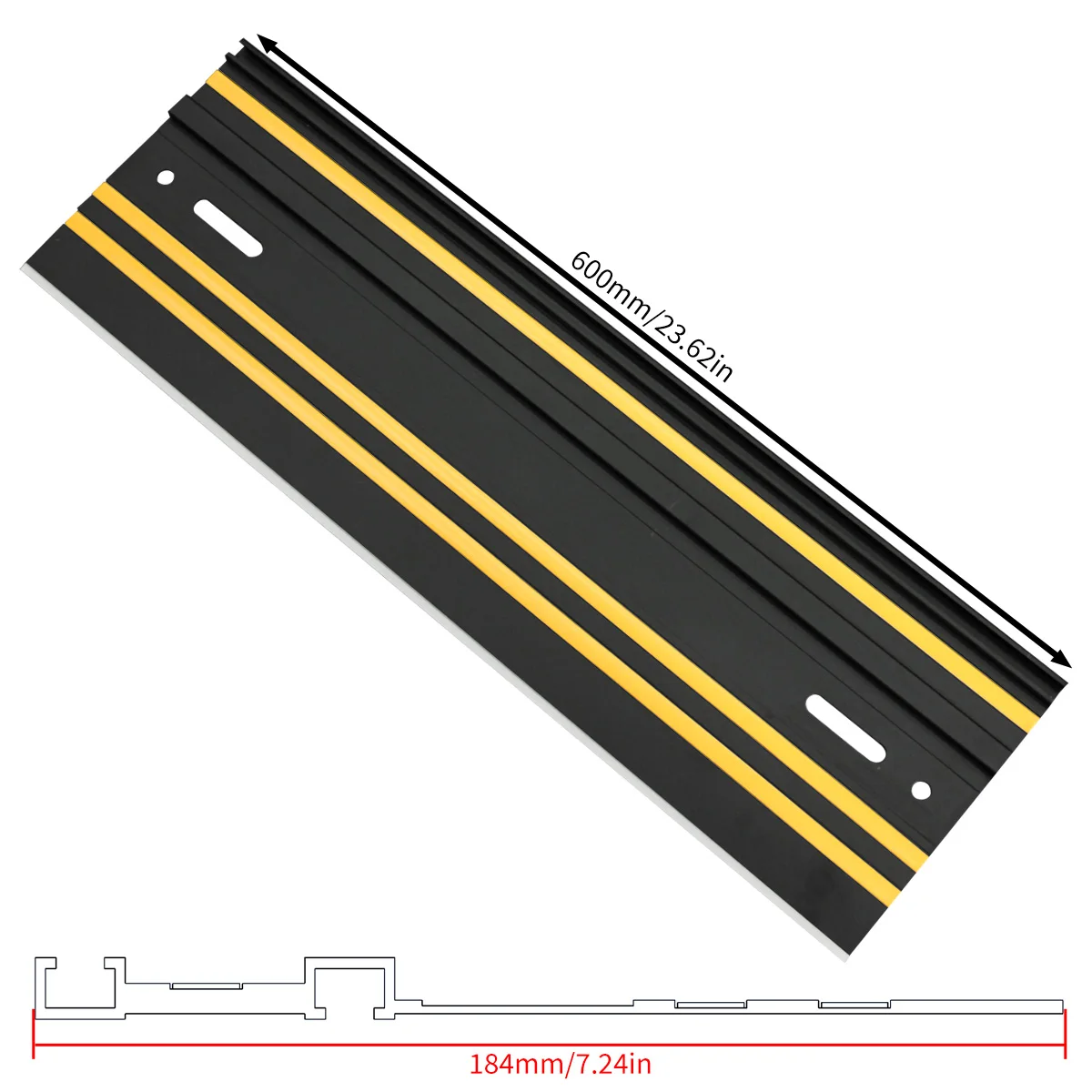 600mm Führungsschiene für Stichsäge, Aluminium-Schneidschiene, kompatibel mit Makita Festool, Stichsäge, Holzbearbeitung, Geradschnittführung – Detail 4