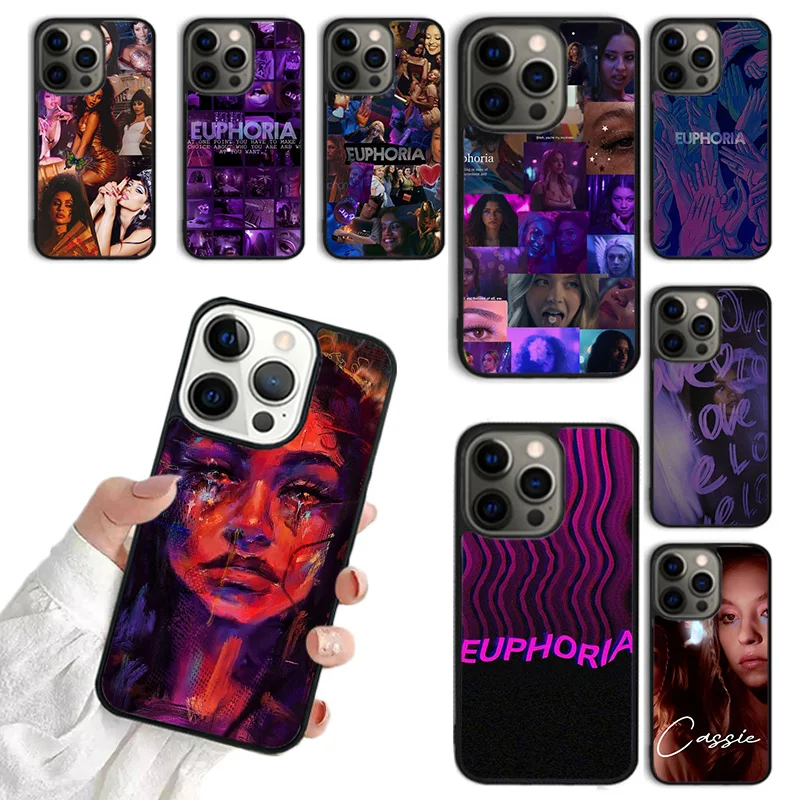 American TV Series Euphoria Luxury Phone Case for iPhone 16 15 14 12 13 mini PLUS XS XR 11 PRO MAX coque Cover