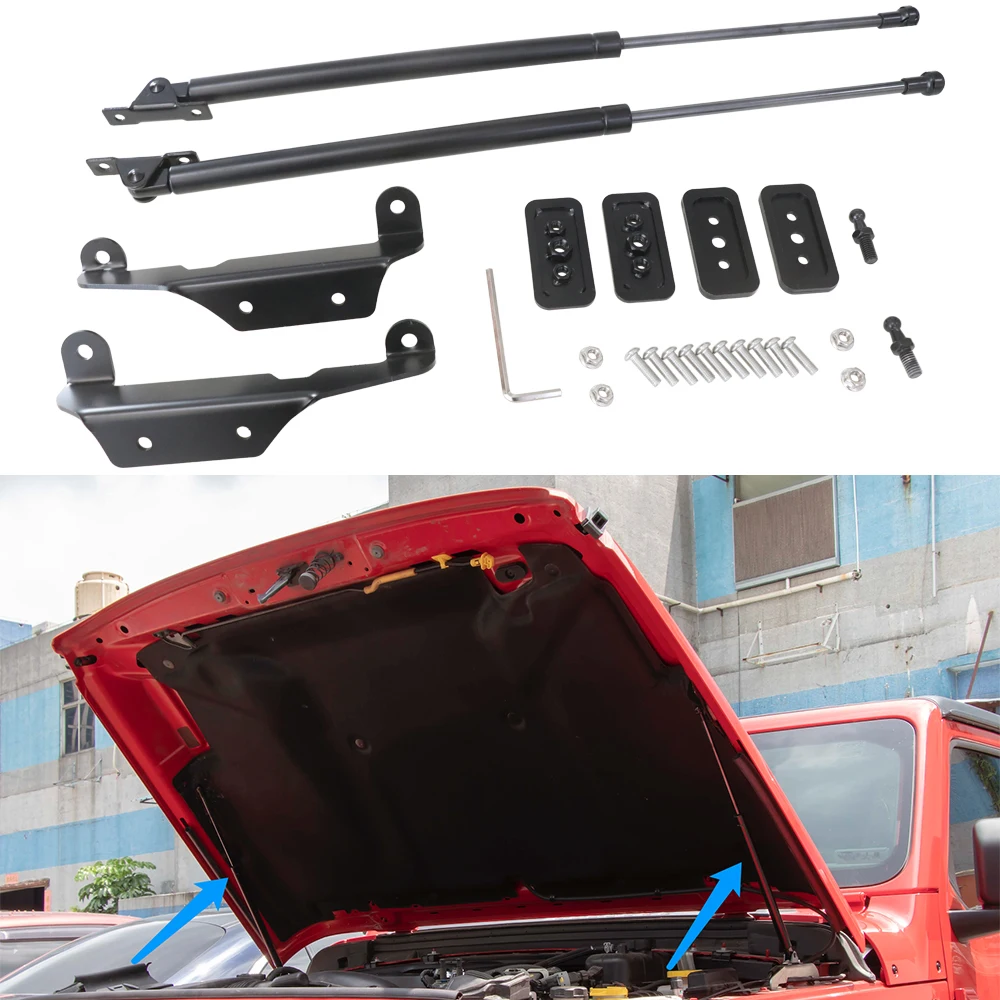 

Стальной автомобильный подъемник капота поддерживает стойки гидравлического стержня для Jeep Wrangler JL 2018+ JL1213