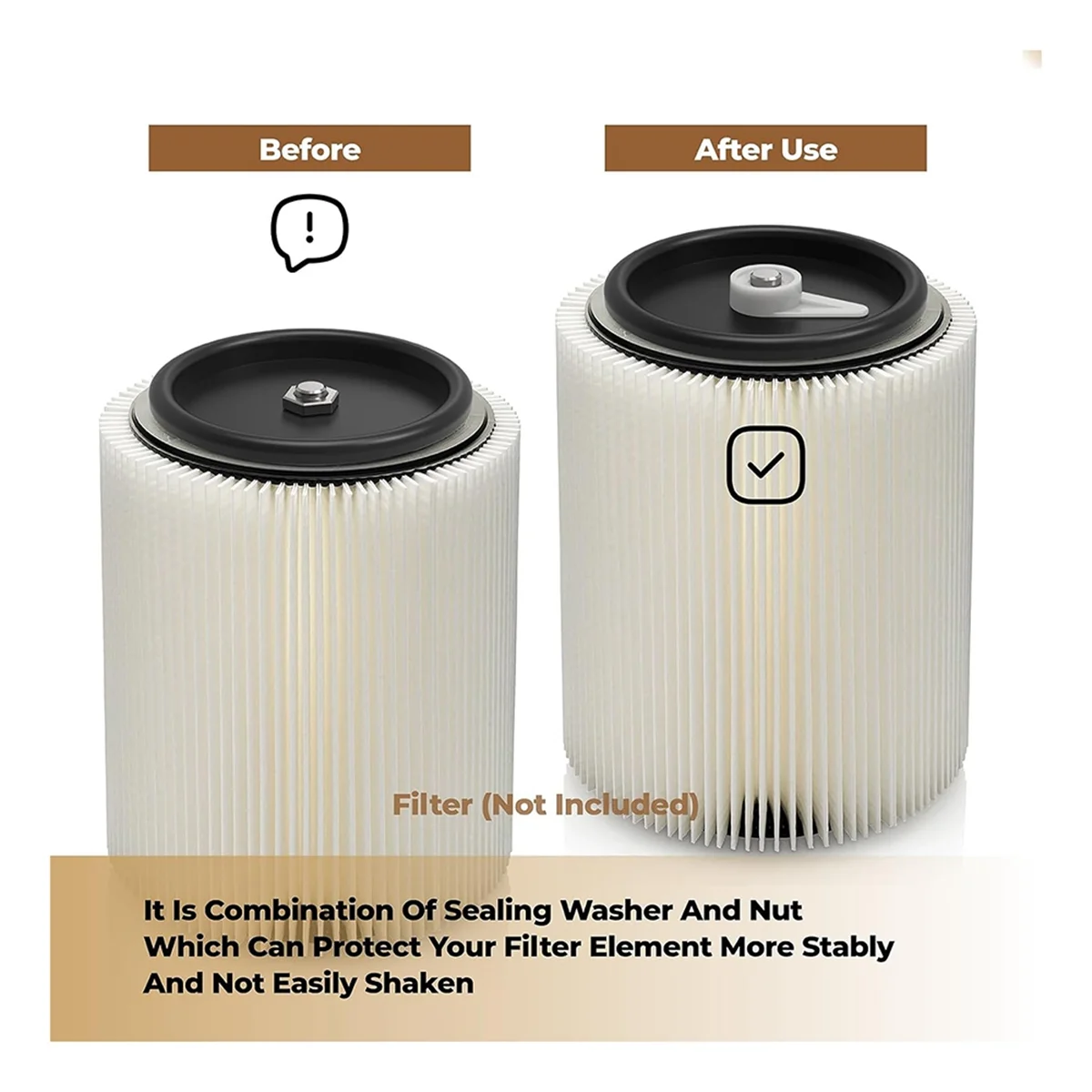 73316 83872 mur Filter vakum dan pelat untuk Ridgid pelat Filter mur penyedot debu VT2565 Aksesori basah/kering