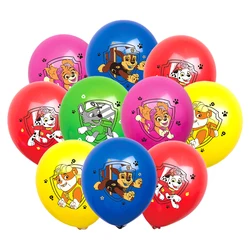 Ballons de dessin animé Paw Patrol pour enfants, décoration de fête d'anniversaire sur le thème du chien, ballons en latex, fournitures de jouets, décoration d'intérieur, cadeau animal, 10 pièces