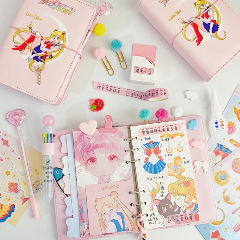 Sailor Moon-planificador de Agenda Usagi A6, cuaderno, traje diario, planificador semanal, organizador de horarios de objetivos, cuaderno, papelería, regalo para niñas