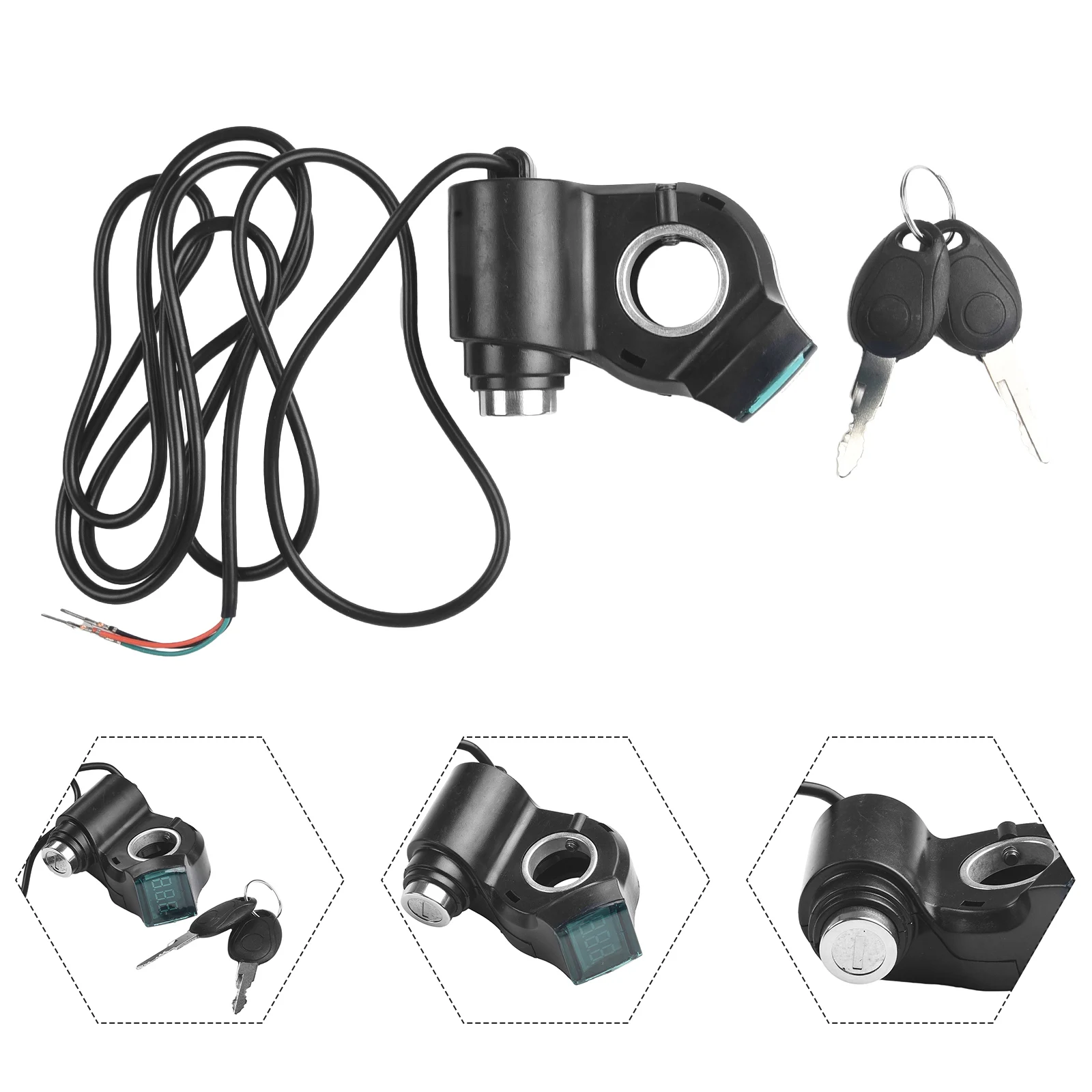 

Ignition Switch Power Switch Electric Scooter For E-Scooter Parts E-bike Accessories Ignition Voltmeter