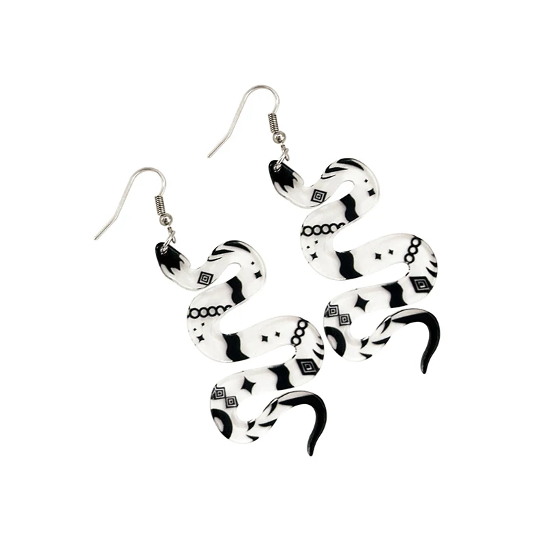 1 Pair Transparent Snake Drop Earrings Creative Acrylic For Woman Gothic Style Jewelry Holiday Gifts image 6