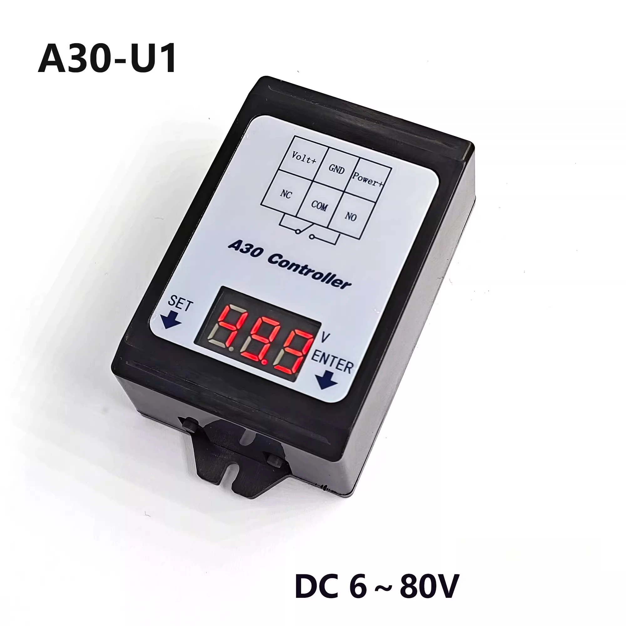 A30-U1 DC Voltage Relay 6-80V48V60V 30A Detection Control Delay Switch Interval Action