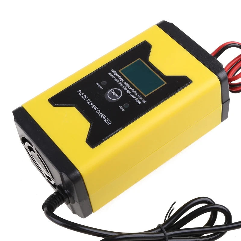 Universal Lead Acid Auto Motorcycle Battery Power Charger Maintainer 12V Intelligent Pulse Repair LED Capacity Display