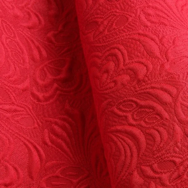 البوليستر الجاكار النسيج الخريف الشتاء الصلبة فراشة الحبوب الداكنة الأطفال فستان البدلة معطف تصميم الأزياء خياطة القماش بالجملة