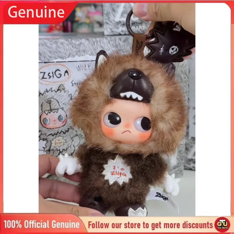 Genuine Pop Mart Zsiga Im Zsiga Series Vinyl Fluffy Plush Pendant