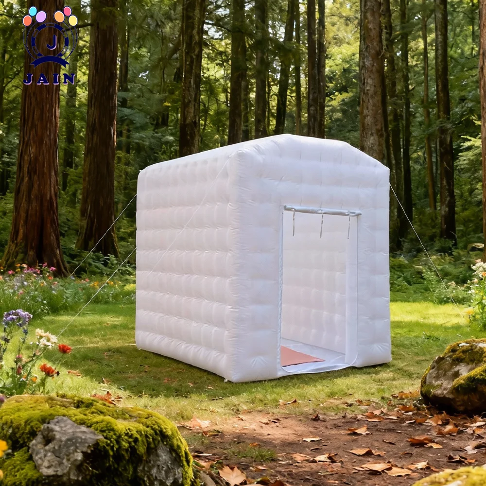 

New White Inflatable Hot Yoga Dome Tent with Built-in Fan, 6.6x7.4x8.2FT Inflatable Yoga Room Indoor Outdoor Meditation