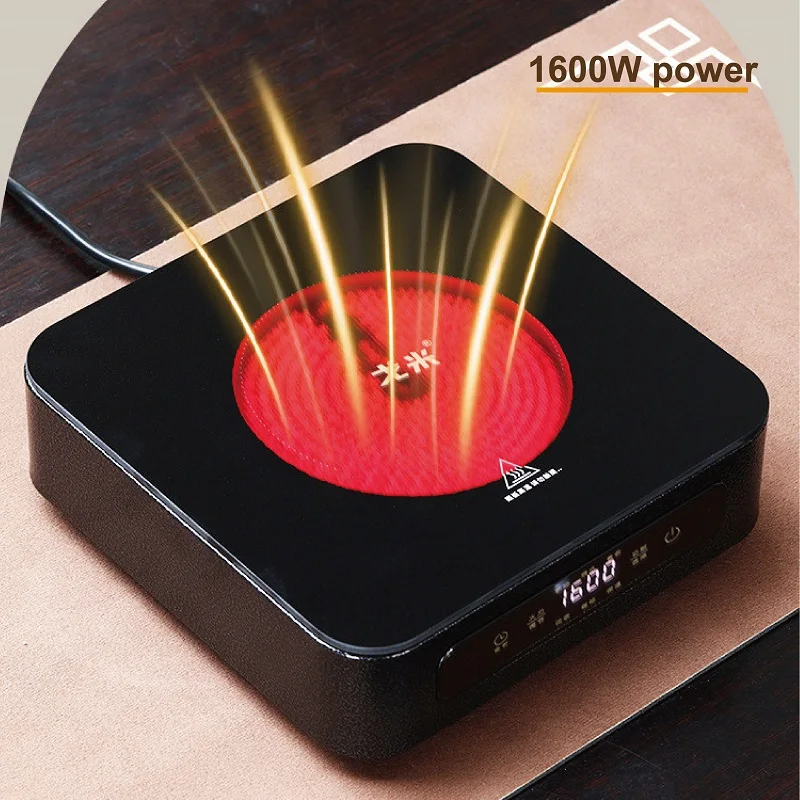 

1600W Electric Ceramic Stove Smart Timing Tea Stove 6 Gear Coffee Electric Hot Plate Mini Tea Maker Water Boiler Auto Keep Warm