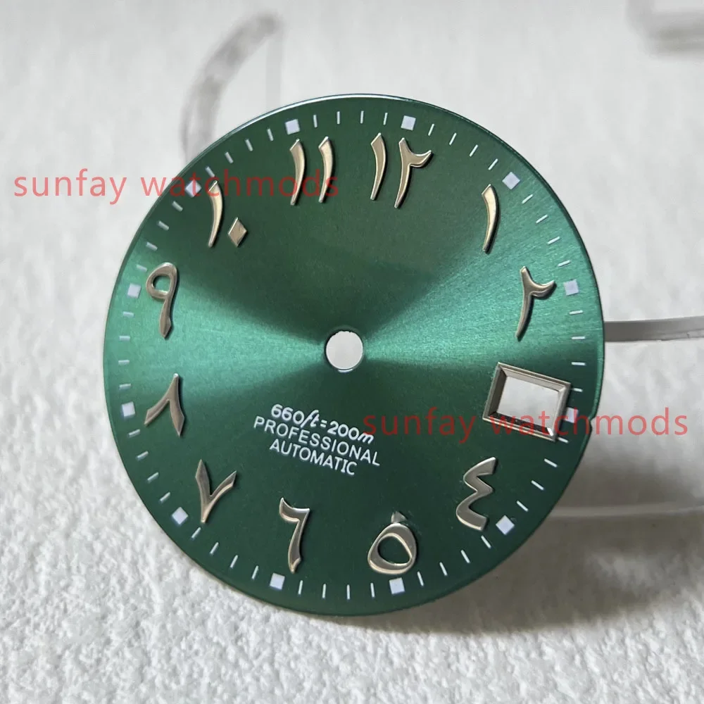 28.5mm Sun Pattern Arabic NH35 Dials Watch Accessories Custom Watch Watchmods